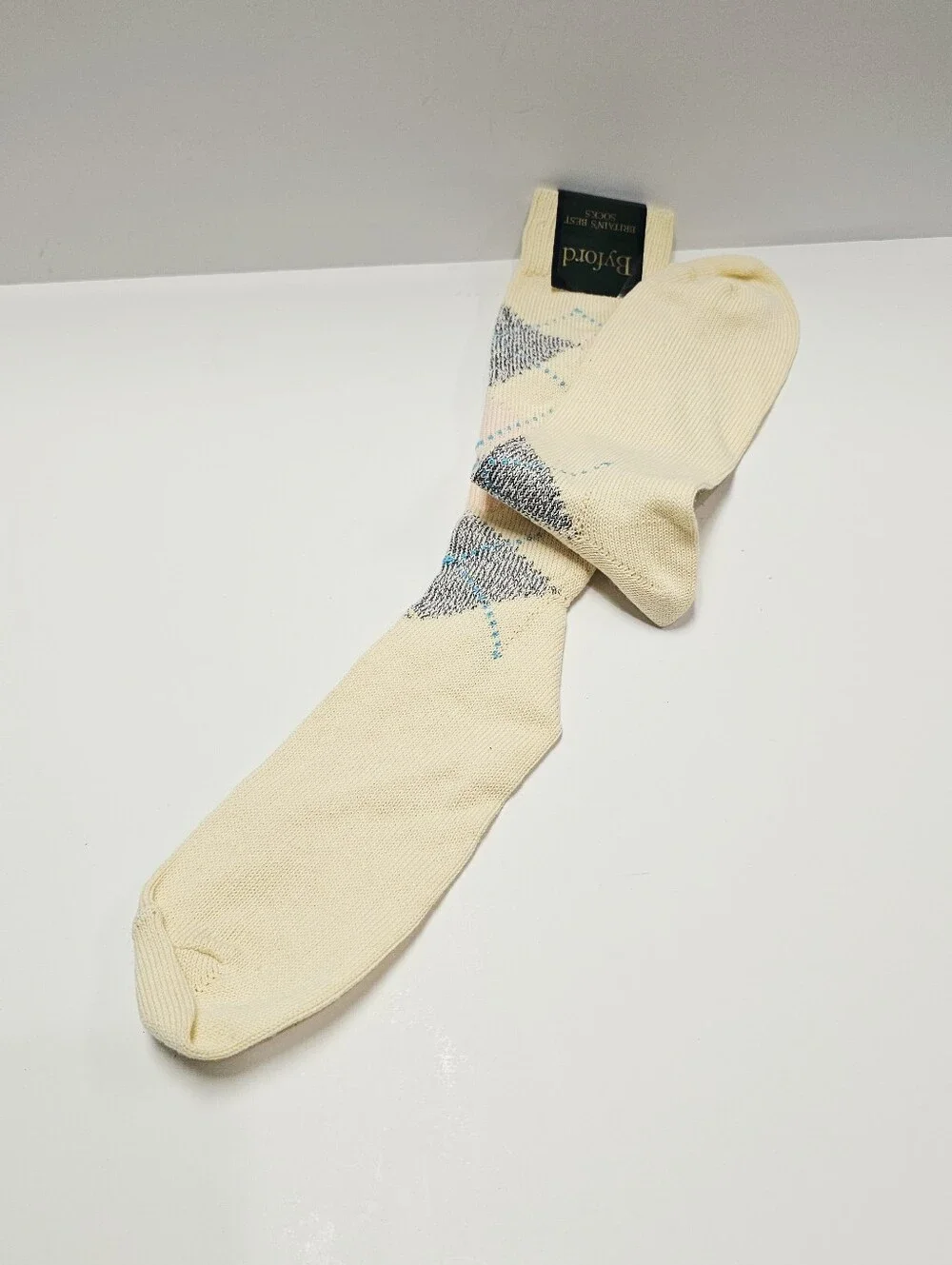 Byford Vintage classic diamond pattern argyle socks
